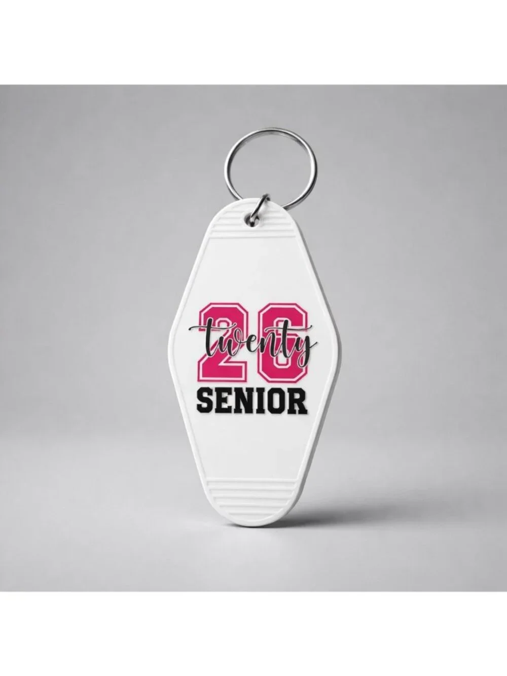 Graduation Keychains - Senior 2026 & Class Of 2026 White & Pink Design Perfect F